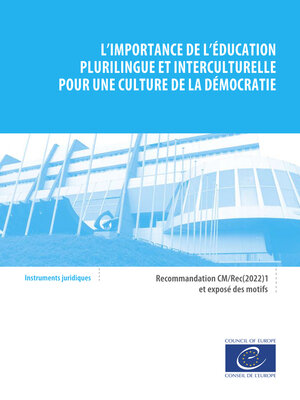 cover image of L'importance de l'éducation plurilingue et interculturelle pour une culture de la démocratie
